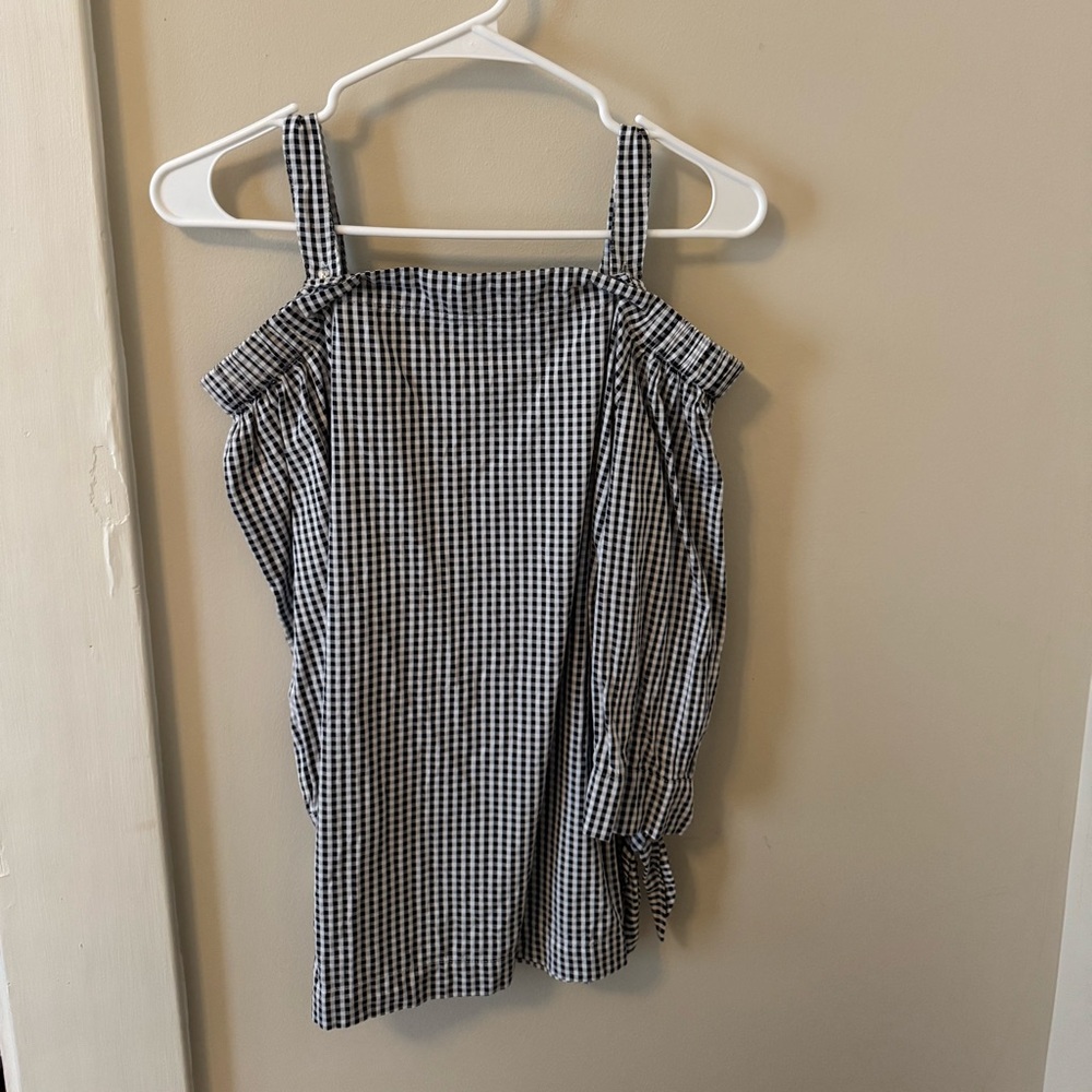 Tyler Boe Black and White Gingham Blouse